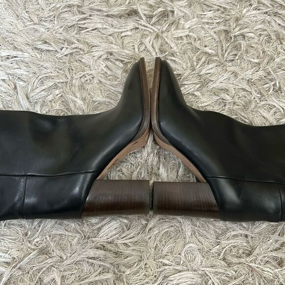 NWOB COS Leather Block Heel Knee-High Pull On Boots in Black SOLD OUT EU38/ US7 - Picture 13 of 16
